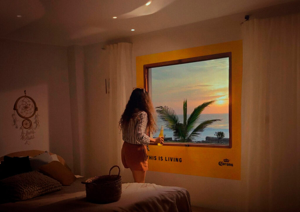 Una puesta de sol creativa