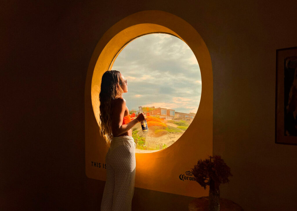 Una puesta de sol creativa