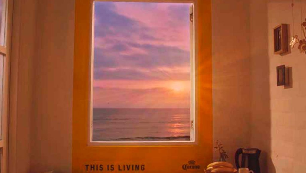 Una puesta de sol creativa